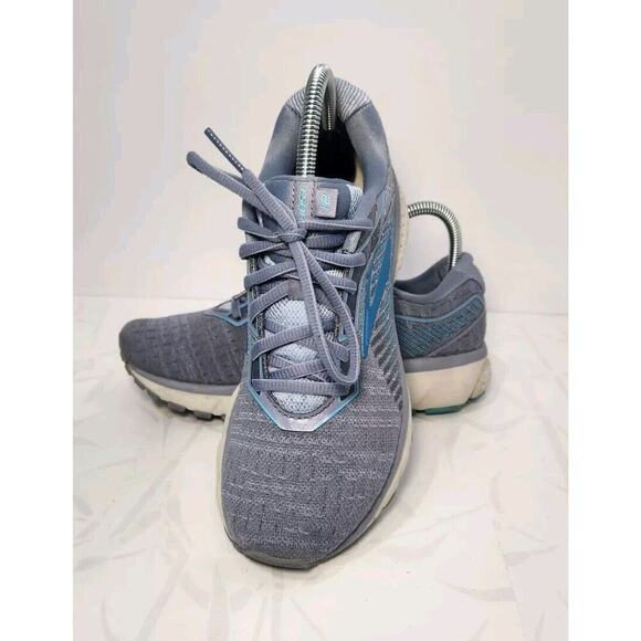 Brooks Womens Ghost 12 1203051B403 Gray Blue Running‎ Shoes Sneakers Size 8 B - Picture 1 of 11